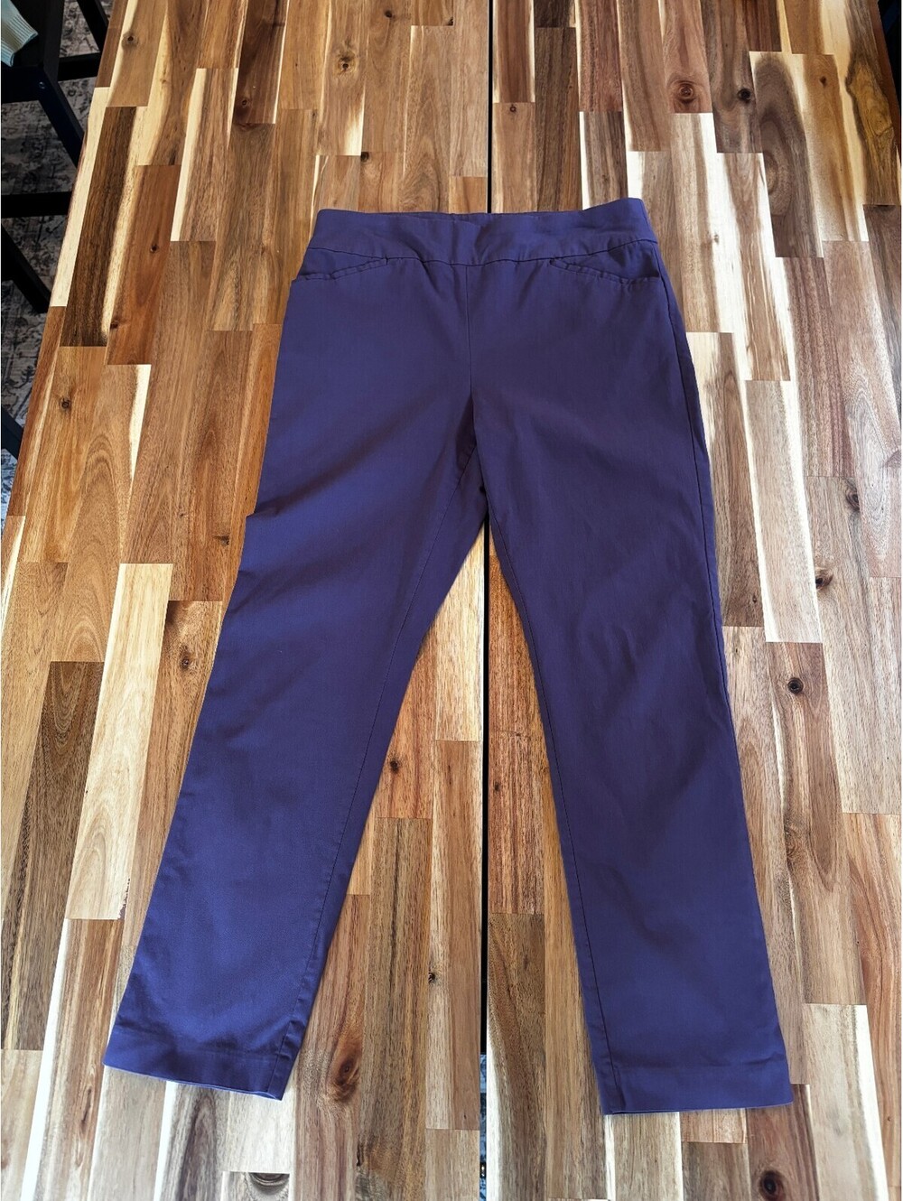 Chico’s So Slimming Purple Straight Leg Ankle Pants Size 1 Stretch (2025)